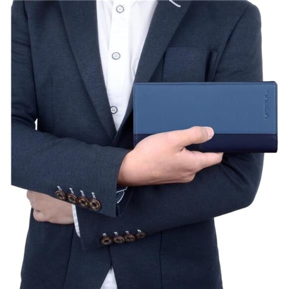 👜 Genuine Leather Long Bifold Wallet – RFID Blocking Checkbook & Card Holder ✨ - Picture 5 of 5